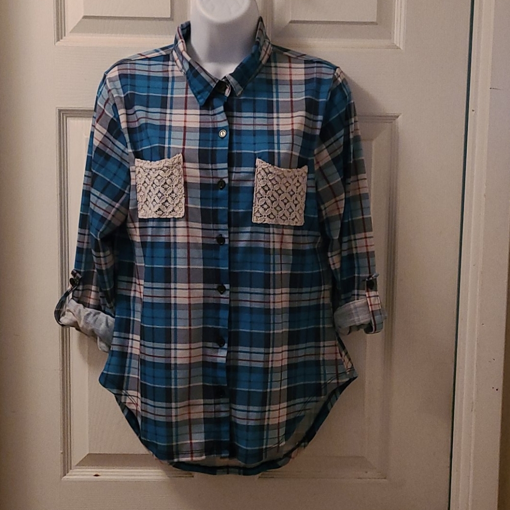Jonathan Martin shirt blue plaid